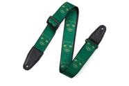 Pulseira de guitarra Levy's Leathers Wide Poliester Green & Mostarda