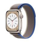 Pulseira de Nylon para iWatch 42mm / 44mm / 45mm / 49mm - Cinza com Azul