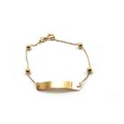 Pulseira de ouro 18k chapinha Infantil