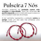 Pulseira de Sete (7) Nós Kabballah vermelha - Sorte e Proteção