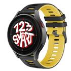 Pulseira de Silicone Esportiva para Galaxy Watch 5 Watch5 Pro 40mm 44mm 45mm - Preto com Amarelo