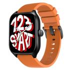 Pulseira de Silicone Fecho Preto compatível com GTS4 A2168 / GTS 4 Mini A2176 - Laranja