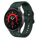 Pulseira de Silicone Ridge Exclusiva para Galaxy Watch 4 Watch4 e Watch 5 Watch5 - Verde Militar