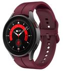 Pulseira de Silicone Ridge Exclusiva para Galaxy Watch 4 Watch4 e Watch 5 Watch5 - Vinho