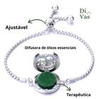 Pulseira Difusora Bracelete Ajustável Mandala Flôr de Lótus