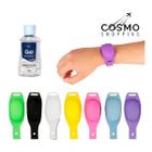 Pulseira Dispenser Álcool Gel Silicone 10ml Seringa