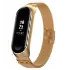 Pulseira Dourada Metal Milanês Magnética Regulável Compatível Xiaomi Mi Band 6