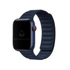 Pulseira Elos Couro Azul-Escuro Compatível Com Apple Watch - Baú do Viking