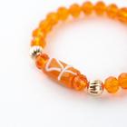 Pulseira Ewa Firma cor Laranja Cristal e Silicone