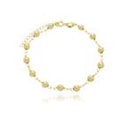 Pulseira Feminina Adulto Banhado a Ouro 18k com Bolinhas