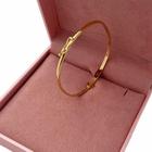 Pulseira Feminina Bracelete Em Ouro 18k 750 Boleado 4mm 16cm