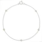 Pulseira Feminina Com Bolas 3mm Delicados Prata 925 Uma Joia