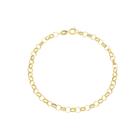 Pulseira Feminina De Ouro 18k Elo Portugues