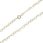 Pulseira Feminina Delicada De Corações Ouro 18k 750