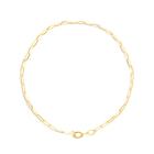 Pulseira Feminina Elo Cadeado 2mm Fecho Boia Banhada A Ouro