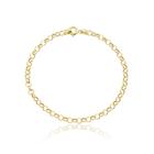 Pulseira Feminina Elo Português 19cm Ouro 18k 750 Grossa