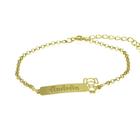 Pulseira Feminina Nome Andréia Banhada Ouro 18K -1080088