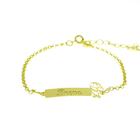 Pulseira Feminina Nome Breno Banhada Ouro 18K - 1080241