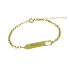 Pulseira Feminina Nome Pietra Banhada Ouro 18K - 1080160