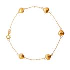 Pulseira Feminina Ouro 18k 750 Coração