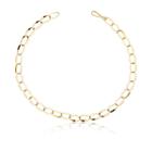 Pulseira Feminina Ouro Puro 18k 18 Cm Elos Grandes