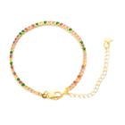 Pulseira Feminina Riviera Colors 1,2mm Banhada A Ouro 18k