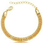 Pulseira Fio Redondo 6mm Banhada Ouro 18k