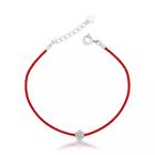 Pulseira Fio Vermelho com Ponto de Luz Em Prata 925