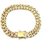 Pulseira Groumet Elo Duplo com Fecho Gaveta Masculina 19cm Banhada a Ouro