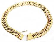 Pulseira Groumet Elo Duplo Feminina 18cm 10.0 grama em Ouro 18k