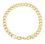 Pulseira Groumet Masculina 20cm Banhada a Ouro