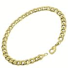 Pulseira Grumet Diamantada 21cm Banho De Ouro 18k 1835