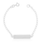 Pulseira Infantil Chapinha Tradicional Prata 925