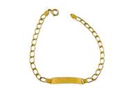 Pulseira Infantil Grumet com Chapinha Ouro 18K - 1.92