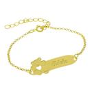 Pulseira Infantil Nome Adele Banhada Ouro 18K - 1080260