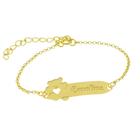 Pulseira Infantil Nome Caroline Banhada Ouro 18K - 1080265