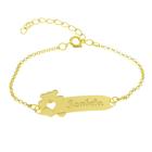 Pulseira Infantil Nome Izabela Banhada Ouro 18K - 1080314