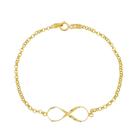 Pulseira Infantil Ouro 18k Portuguesa Infinito Com Regulagem