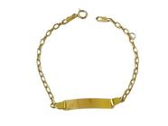 Pulseira Infantil Plaquinha Ouro 18K - 1.87