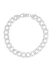 Pulseira Italiana Masculina Grumet 8mm Em Prata 925