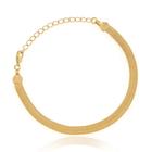 Pulseira Laminada Feminina Banhado Ouro 18k Linha Gold