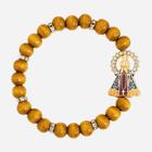 Pulseira Madeira Esferas 6mm Nossa Senhora Aparecida