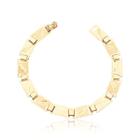 Pulseira Masculina 19 Cm Chapa Larga Ouro Puro 18k Ad018