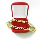 Pulseira Masculina 19cm 7mm Largura Folheada Ouro 18k PL147