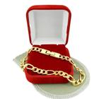 Pulseira Masculina 21Cm 6Mm Largura Folheada Ouro Pl105