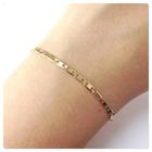 Pulseira Masculina E Feminina Piastrine Ouro 18k 19cm