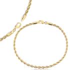 Pulseira Masculina Elo Baiano Banhada A Ouro 18K 3Mm 21Cm