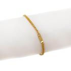 Pulseira Masculina Groumet Softjoias Folheado em Ouro 18K