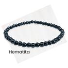 Pulseira Masculina Hematita Esferas 3mm - Fortalecimento