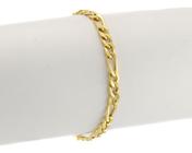 Pulseira Masculina Ouro 18k 750 Grumet 3x1 4.6 21 Cm Linda